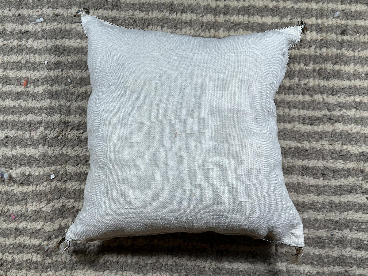 Neutral Boho Pillow Cover, Moroccan Pillow, Sabra Silk Pillow, Berber Pillow, Kilim Pillows, Handmade Cou - product image 10
