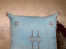 Handmade Moroccan Pillow Cover, Boho Pillow Cover, Sabra Silk Pillow, Berber Pillow, Turkish Pillow, Neut - product image 3