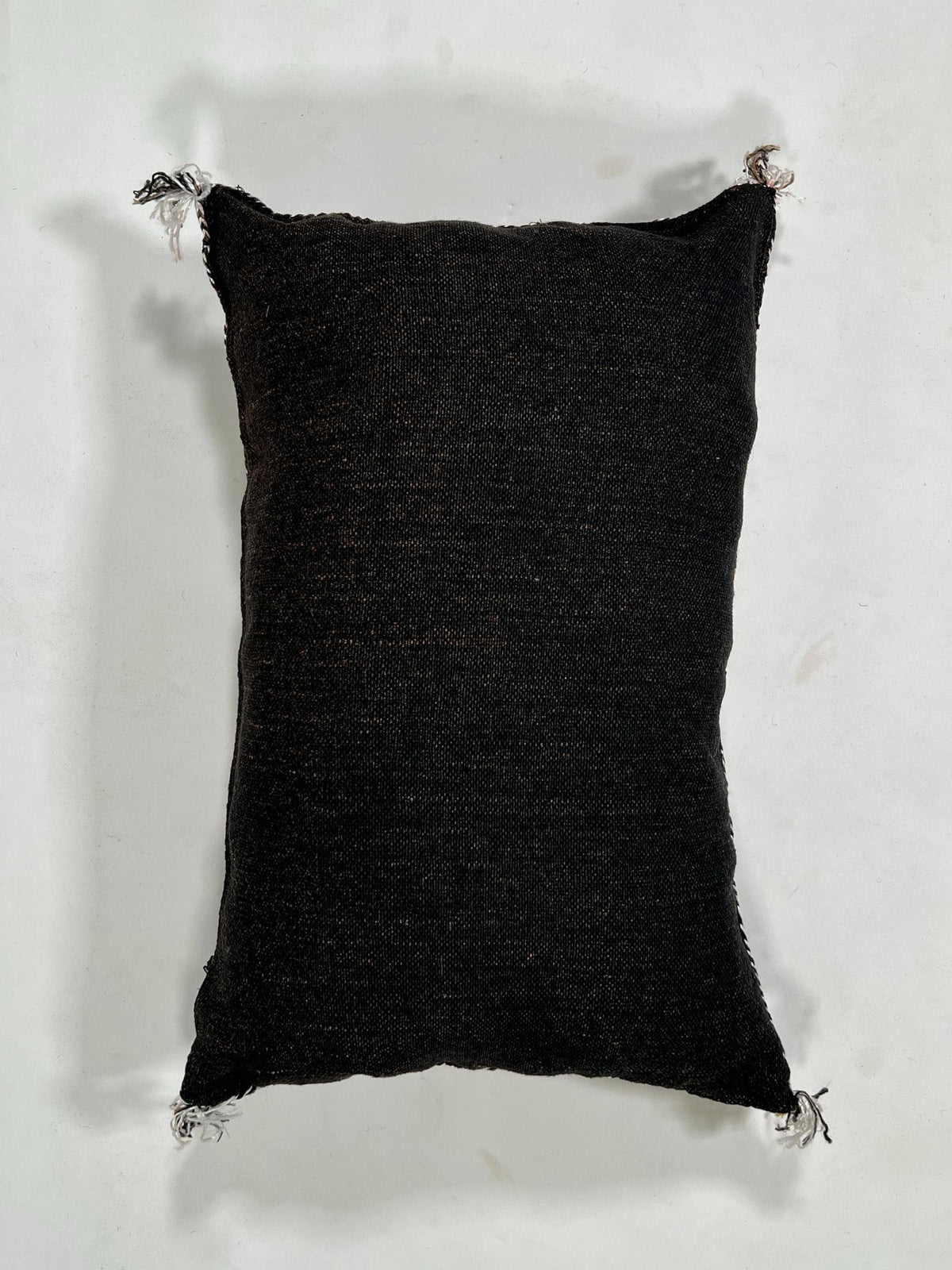 Handmade Moroccan Brown Silk Pillow Cover, Boho Cactus Silk Sabra Berber Lumbar Pillow With White Gold Ge - product image 7