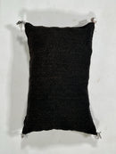 Handmade Moroccan Brown Silk Pillow Cover, Boho Cactus Silk Sabra Berber Lumbar Pillow With White Gold Ge - product image 7