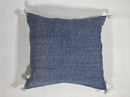 Handmade Moroccan Navy Blue Silk Pillow Cover, Boho Cactus Silk Sabra Cushion, Tribal Diamond Embroidery - product image 8