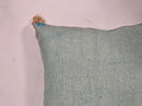 Light Blue Moroccan Silk Pillow Cover, Handmade Cactus Silk Sabra Cushion, Amazigh Berber Boho Throw Pill - product image 9