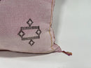 Moroccan Silk Pillow Cover, Ivory Beige Embroidered Pillowcase, Boho Tribal Geometric Cushion for Sofa Be - product image 3