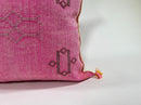 Luxury Moroccan Silk Pillow Cover, Cream Beige Embroidered Pillowcase, Boho Neutral Tribal Geometric Cush - product image 3