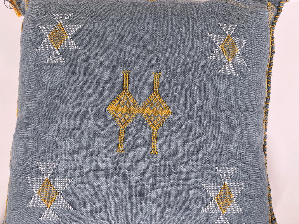 Moroccan Silk Cushion Cover, Handmade Embroidered Pillowcase, Boho Sofa Couch Bed Decor - product image 10