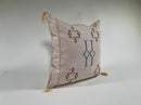Luxury Silk Pillow Cover, Handmade Moroccan Cushion Case, Embroidered Boho Sofa Bed Accent - product image 6