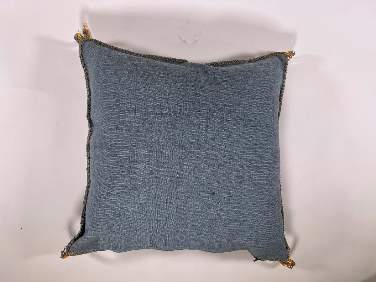 Handmade Silk Pillow Cover, Moroccan Embroidered Cushion Case, Boho Kilim Inspired Home - product image 10