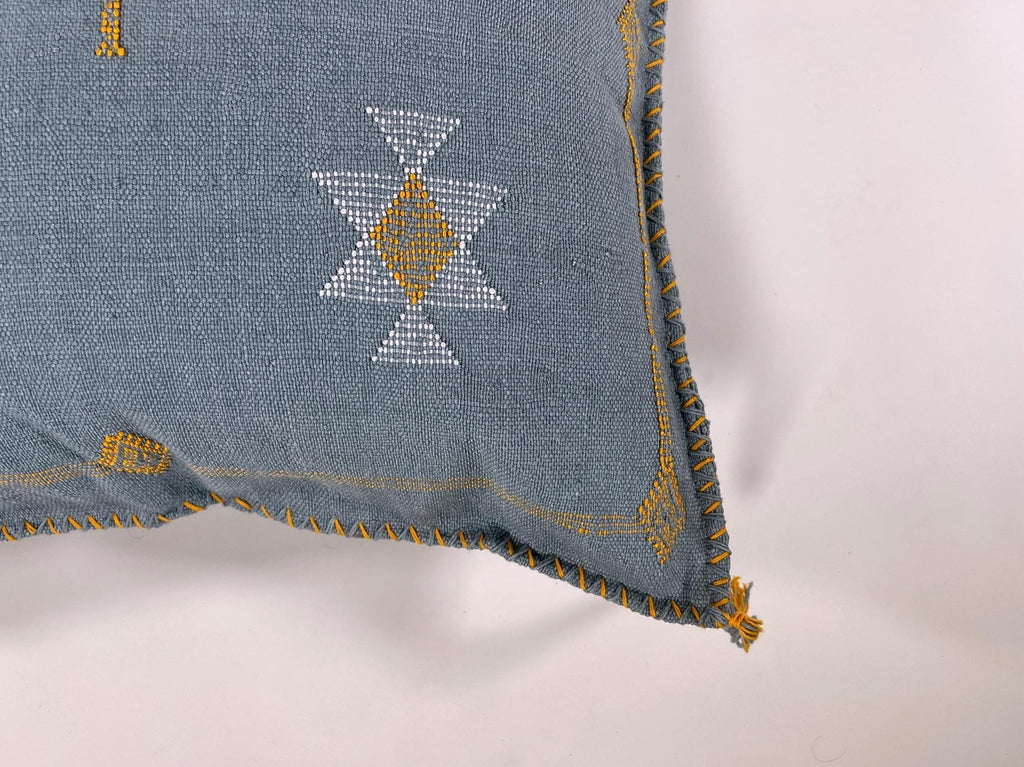 Handmade Silk Pillow Cover, Moroccan Embroidered Cushion Case, Boho Kilim Inspired Home - product image 8