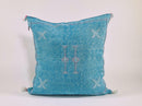 Silk Moroccan Pillow Cover, Handmade Embroidered Cushion Case, Boho Decorative Sofa Bed Accent - product image 2