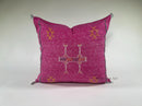Handmade Embroidered Silk Pillow Cover, Moroccan Boho Cushion Case for Sofa Bed Home - product image 1