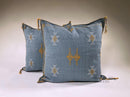 Handmade Silk Pillow Cover, Moroccan Embroidered Cushion Case, Boho Kilim Inspired Home - product image 1