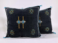 Handmade Moroccan Silk Pillow Cover, Embroidered Boho Cushion Case, Luxury Sofa Bed Decor - product image 1