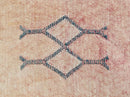 Pink Beige Moroccan Silk Pillow Cover, Blue Gold Berber Geometric Embroidery, Boho Sabra Cushion, Handmad - product image 9