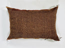 Brown Rust Moroccan Cactus Silk Pillow Cover, Berber Geometric Boho Cushion, Handmade Sabra Silk Decor - product image 10