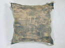 Beige Moroccan Silk Pillow Cover, Berber Boho Cushion with Geometric Embroidery, Handmade Sabra Silk Deco - product image 9