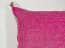 Pink Moroccan Cactus Silk Pillow Cover, Handmade Boujad Kilim Cushion, Boho Silk Throw Pillow Sham for So - product image 8