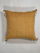 Mustard Yellow Moroccan Silk Pillow Cover, Blue Geometric Embroidery Boho Kilim Cushion, Handmade Sofa Be - product image 8