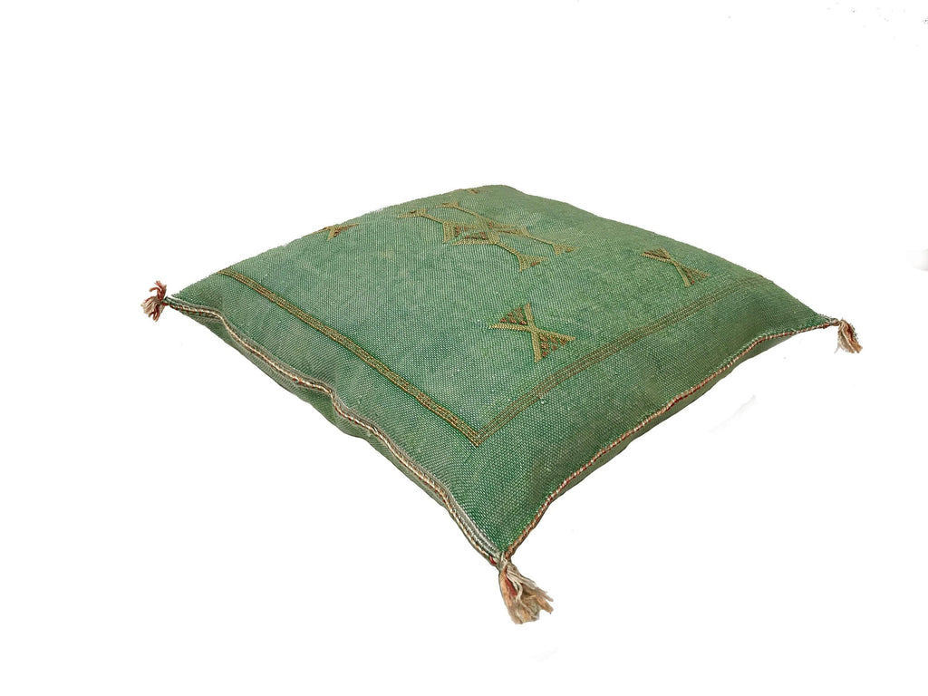 Moroccan Silk Pillow Cover, Handmade Boho Blue Sabra Pillowcase, Geometric Tribal Cushion, Custom Size So - product image 7