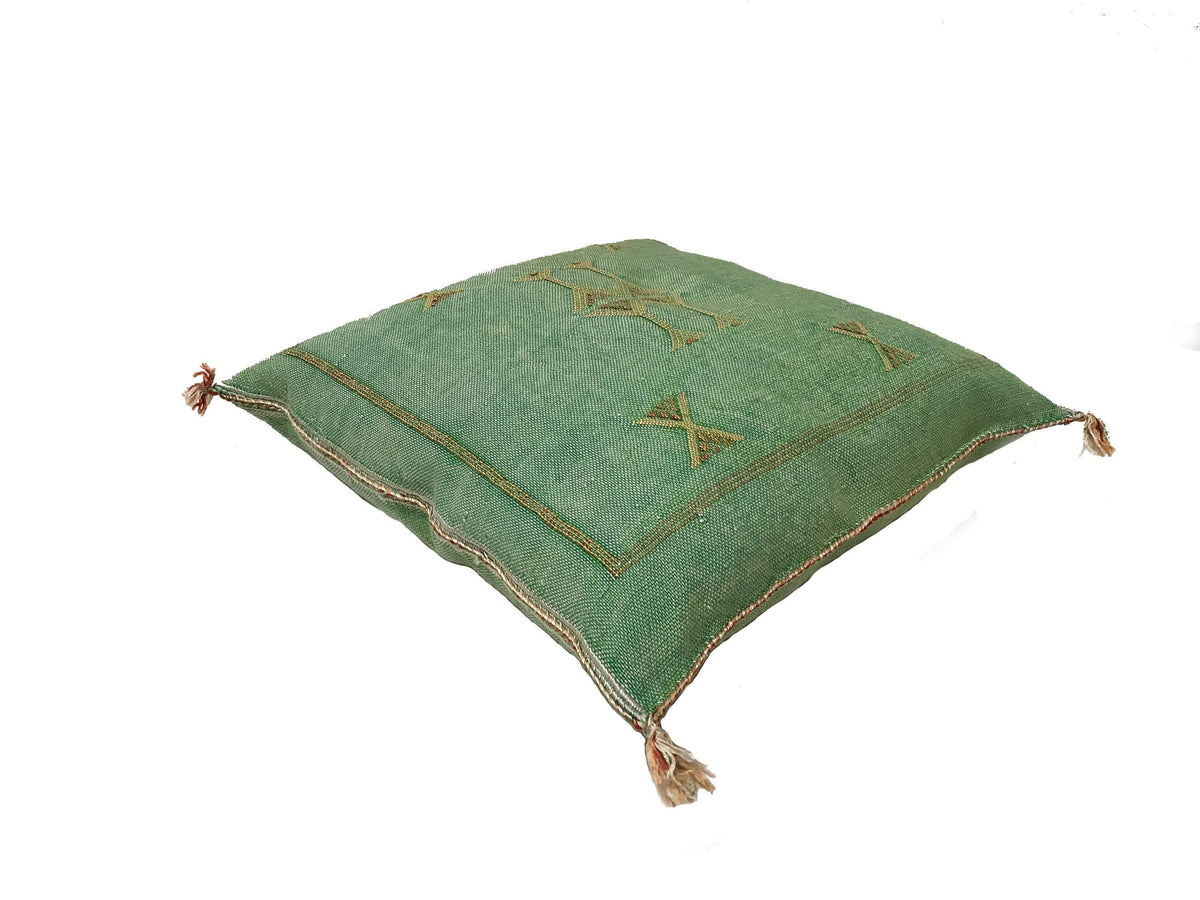 Moroccan Silk Pillow Cover, Handmade Boho Blue Sabra Pillowcase, Geometric Tribal Cushion, Custom Size So - product image 7