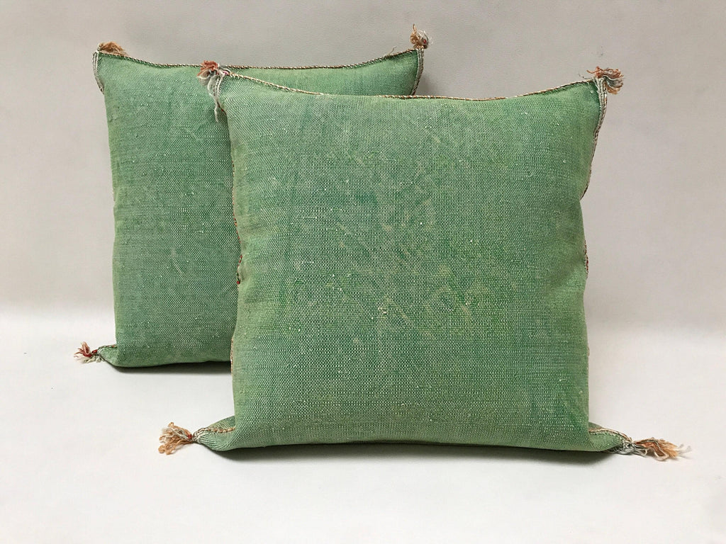 Moroccan Silk Pillow Cover, Handmade Boho Blue Sabra Pillowcase, Geometric Tribal Cushion, Custom Size So - product image 5
