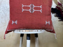 Rust Moroccan Sabra Cactus Silk Pillow Cover, Terracotta Boho Cushion, Handmade Kilim Style Pillowcase fo - product image 2
