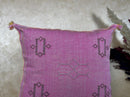 Dusty Pink Silk Pillow Cover, Handmade Moroccan Kilim Cushion, Mauve Boho Pillowcase, Luxury Custom Gift - product image 3