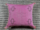 Dusty Pink Silk Pillow Cover, Handmade Moroccan Kilim Cushion, Mauve Boho Pillowcase, Luxury Custom Gift - product image 10