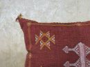 Rust Moroccan Cactus Silk Pillow Cover, Handmade Berber Style Cushion, Boho Embroidered Pillowcase, Luxur - product image 5