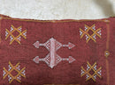Rust Moroccan Cactus Silk Pillow Cover, Handmade Berber Style Cushion, Boho Embroidered Pillowcase, Luxur - product image 3