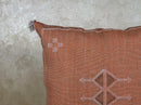 Moroccan Silk Pillow Cover Handmade Boho Pillowcase, Terracotta Geometric Cushion Cover, Custom Sizes for - product image 5