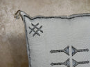 Handmade Moroccan Silk Pillow Cover, Neutral Boho Tribal Cushion Pillowcase, Custom Size Sofa Couch Floor - product image 5