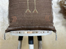 Handmade Moroccan Silk Pillow Cover, Brown Boho Tribal Pillowcase, Neutral Kilim Style Cushion Cover, Cus - product image 2