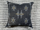 Moroccan Silk Pillow Cover, Handmade Boho Black Tribal Pillowcase, Custom Sizes, Sofa & Floor Cushion Dec - product image 8