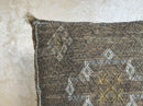 Handmade Moroccan Silk Pillow Cover, Neutral Boho Kilim Cushion, Tribal Diamond Pillowcase, Custom Sizes - product image 5