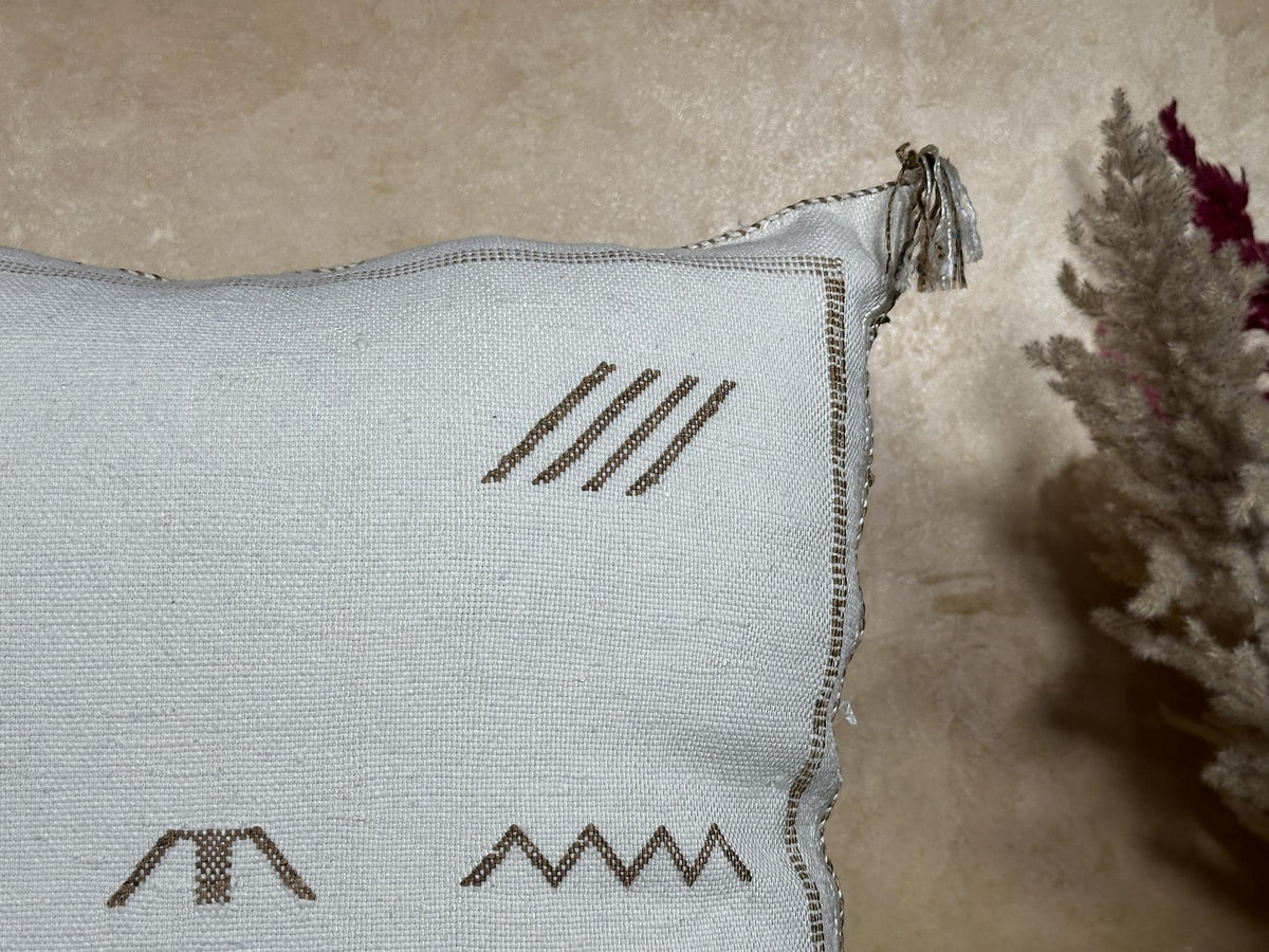 Moroccan Handmade Pillow Cover, Boho Decorative Cushion Case, Embroidered Pillowcase for Sofa Bed Home De - product image 4