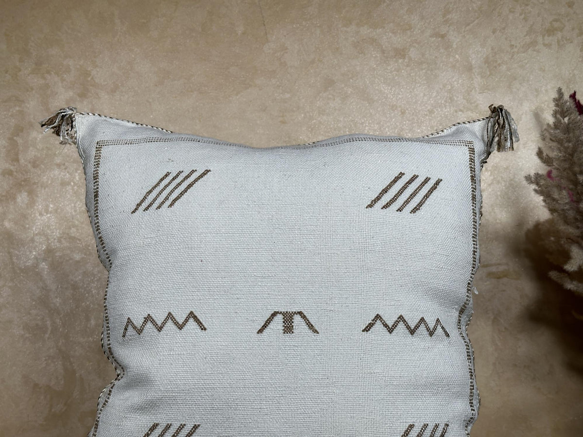 Moroccan Handmade Pillow Cover, Boho Decorative Cushion Case, Embroidered Pillowcase for Sofa Bed Home De - product image 3