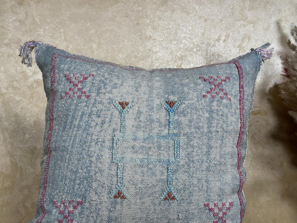 Handmade Moroccan Pillowcase, Boho Embroidered Cushion Cover, Decorative Pillow Cover for Sofa Bed Living - product image 2