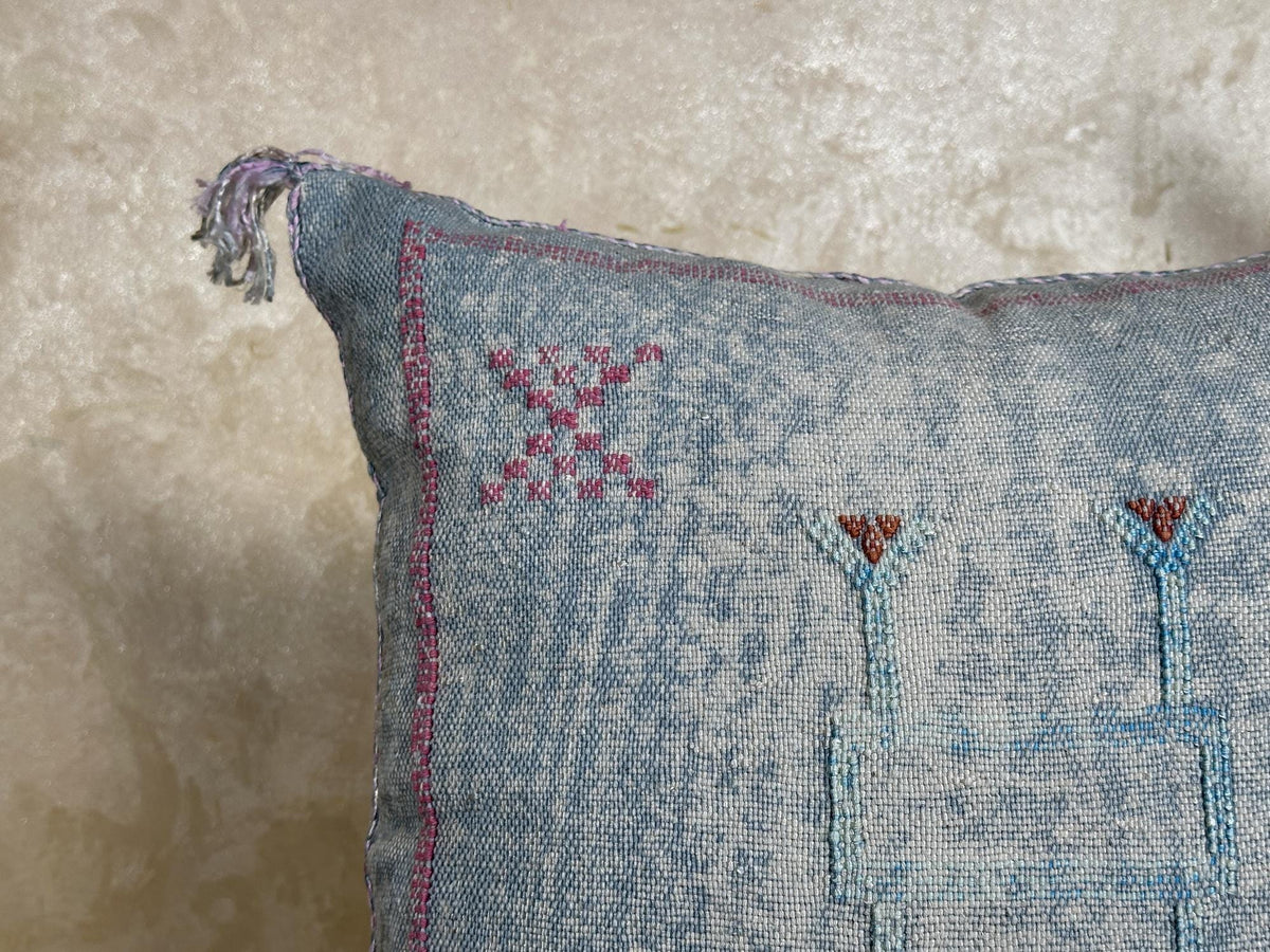 Handmade Moroccan Pillowcase, Boho Embroidered Cushion Cover, Decorative Pillow Cover for Sofa Bed Living - product image 4