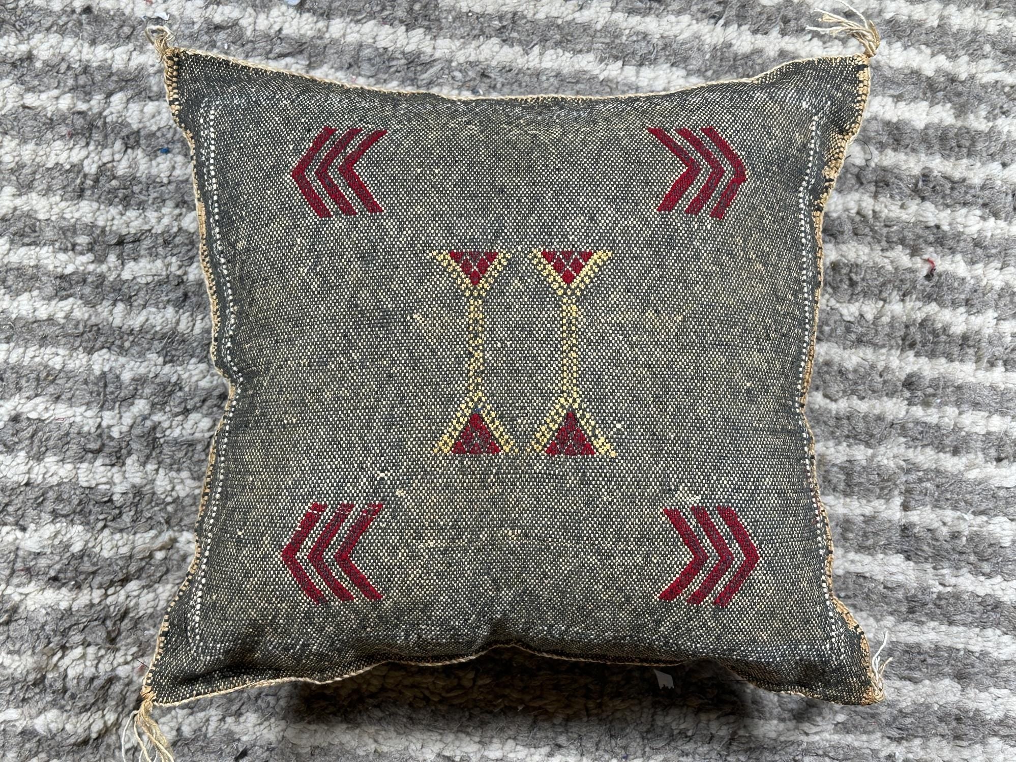Moroccan Boho Cushion Cover, Handmade Decorative Pillowcase, Artisan Embroidered Pillow Cover for Home St - product image 9