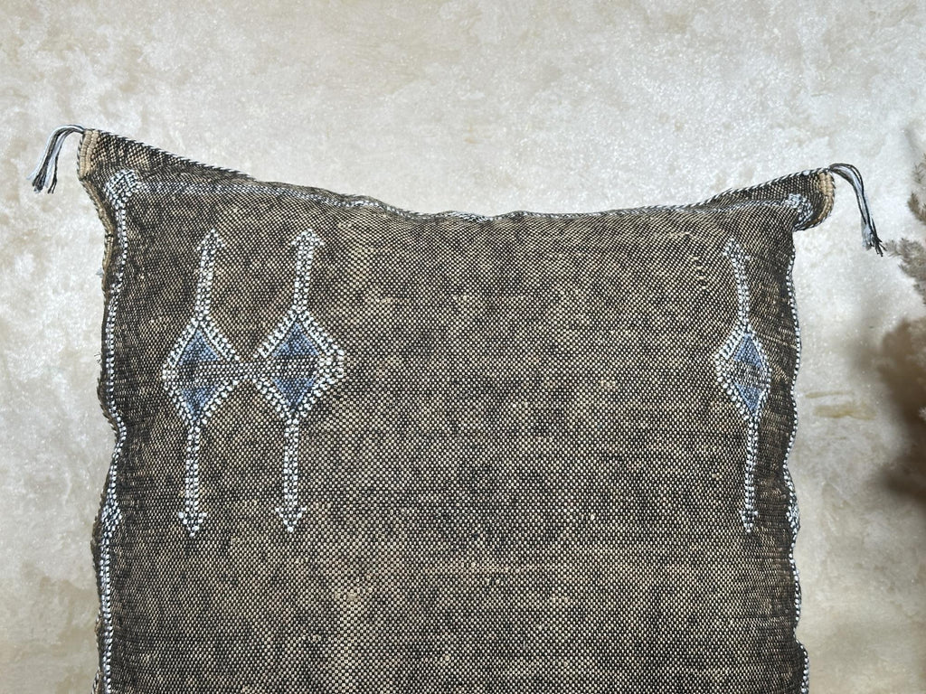 Handmade Moroccan Pillow Cover, Boho Decorative Pillowcase, Artisan Embroidered Cushion Cover for Sofa Be - product image 3