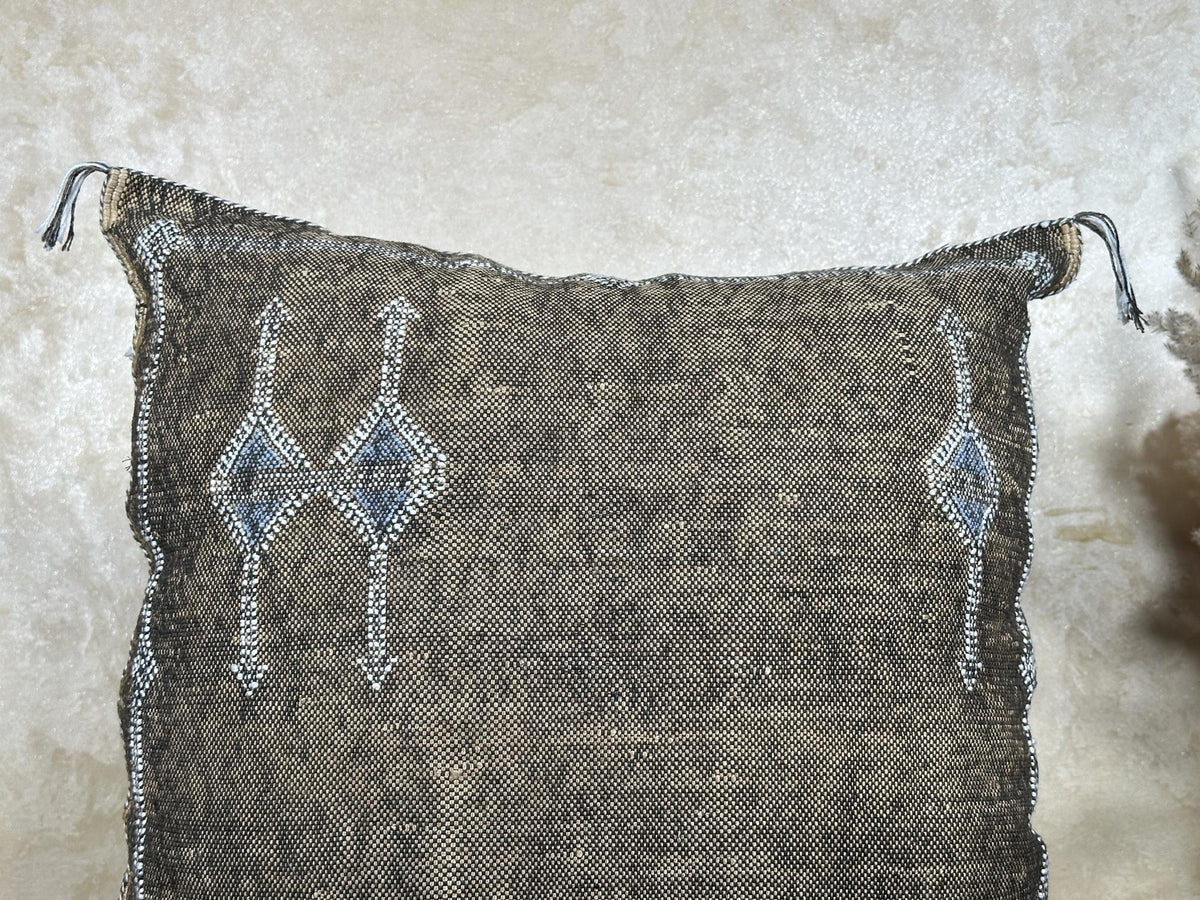 Handmade Moroccan Pillow Cover, Boho Decorative Pillowcase, Artisan Embroidered Cushion Cover for Sofa Be - product image 3