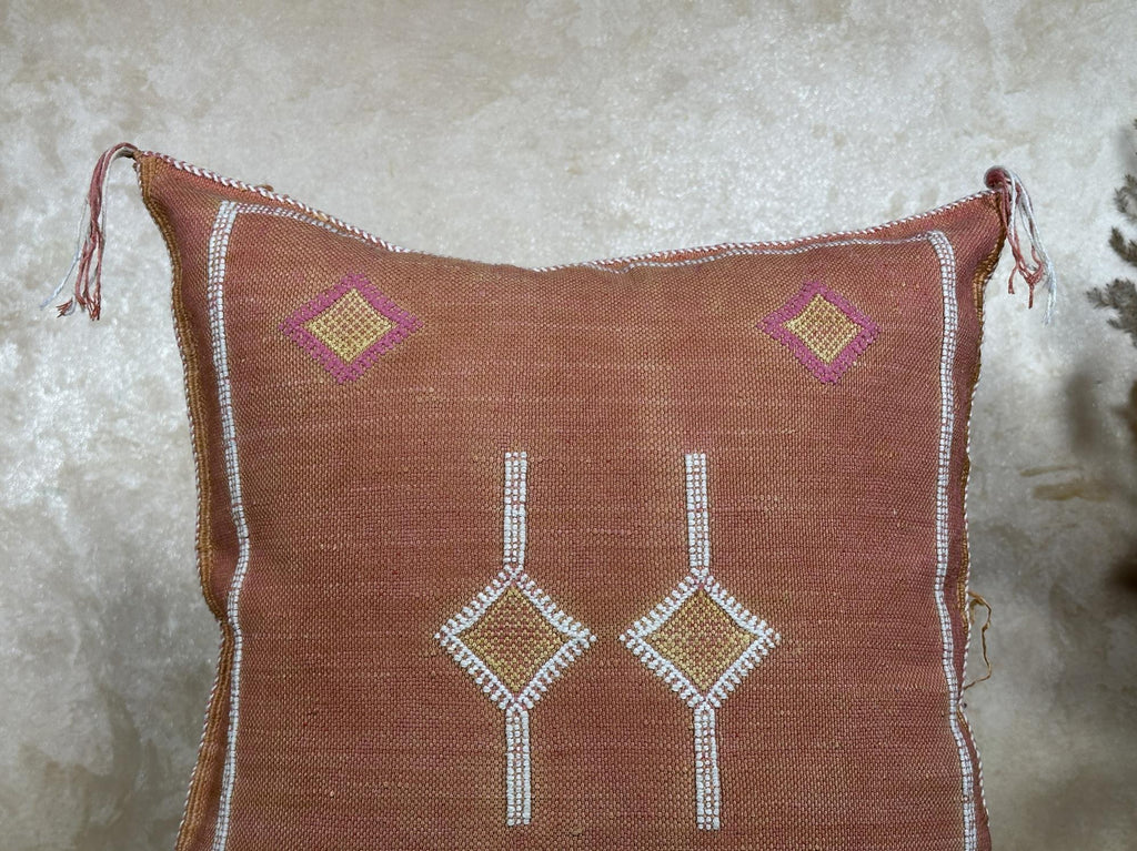 Boho Moroccan Pillow Cover, Handmade Artisan Cushion Case, Embroidered Decorative Pillowcase for Cozy Hom - product image 2