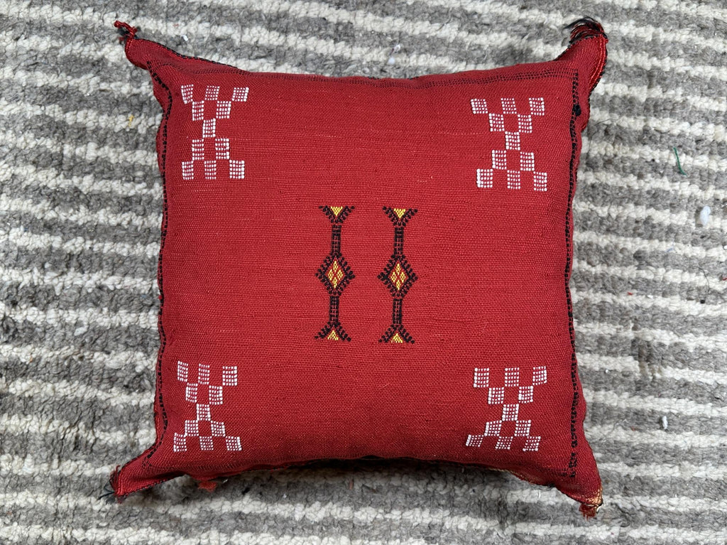 Artisan Moroccan Pillow Cover, Handmade Boho Cushion Case, Embroidered Decorative Pillowcase for Sofa Bed - product image 9
