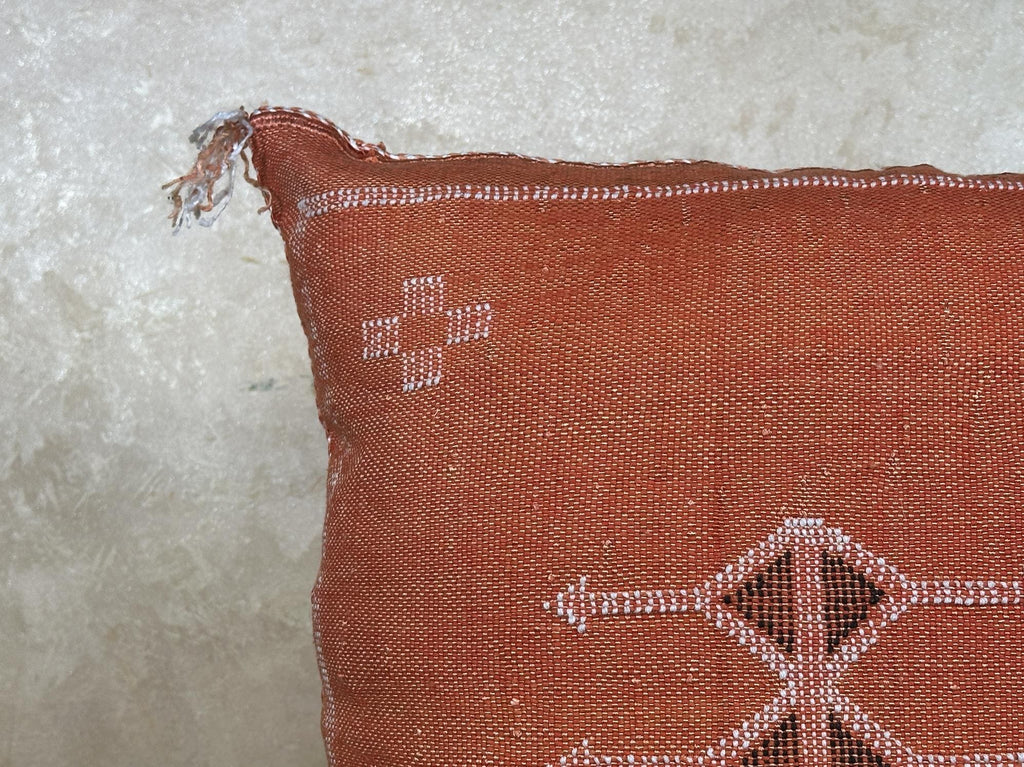 Handmade Moroccan Cushion Cover, Boho Decorative Pillowcase, Artisan Embroidered Pillow Cover for Couch B - product image 4