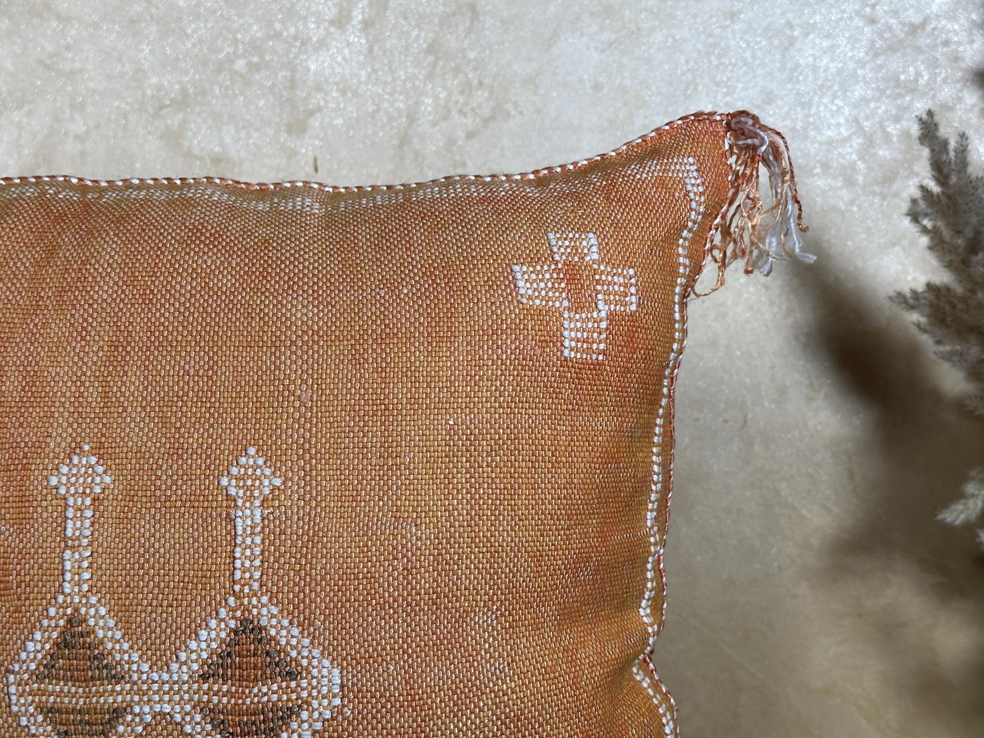 Boho Decorative Pillow Cover, Handmade Moroccan Cushion Case, Artisan Embroidered Pillowcase for Sofa Bed - product image 3