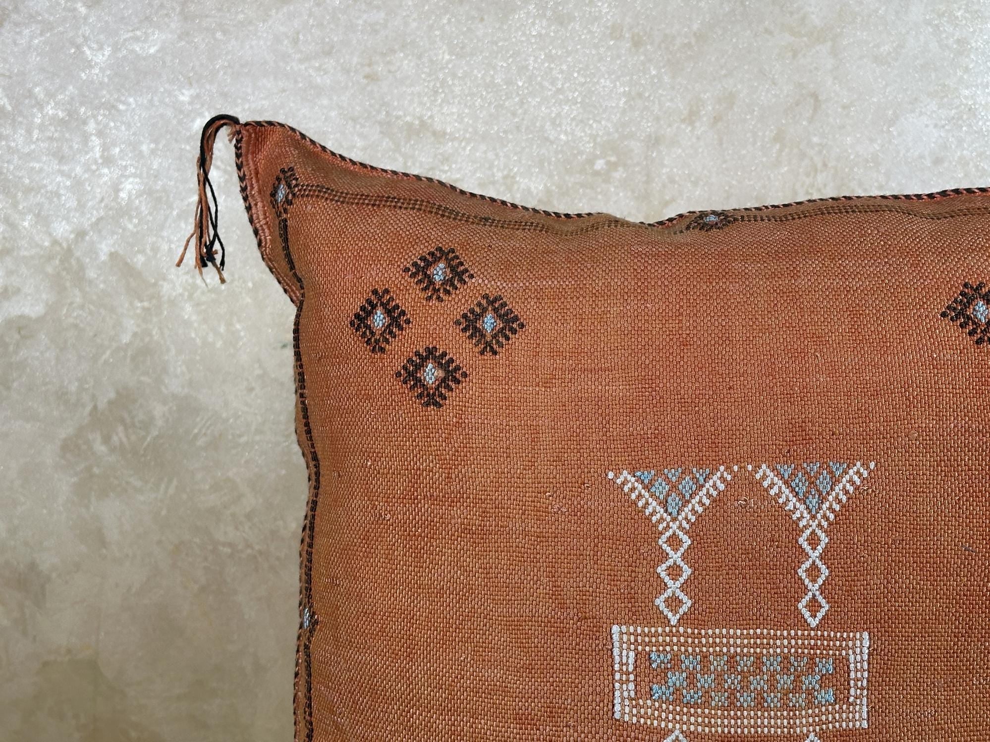 Moroccan Handmade Pillow Cover, Boho Embroidered Cushion Case, Decorative Pillowcase for Sofa Couch Bedro - product image 5