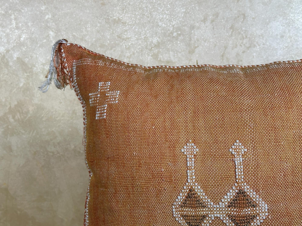 Boho Decorative Pillow Cover, Handmade Moroccan Cushion Case, Artisan Embroidered Pillowcase for Sofa Bed - product image 4