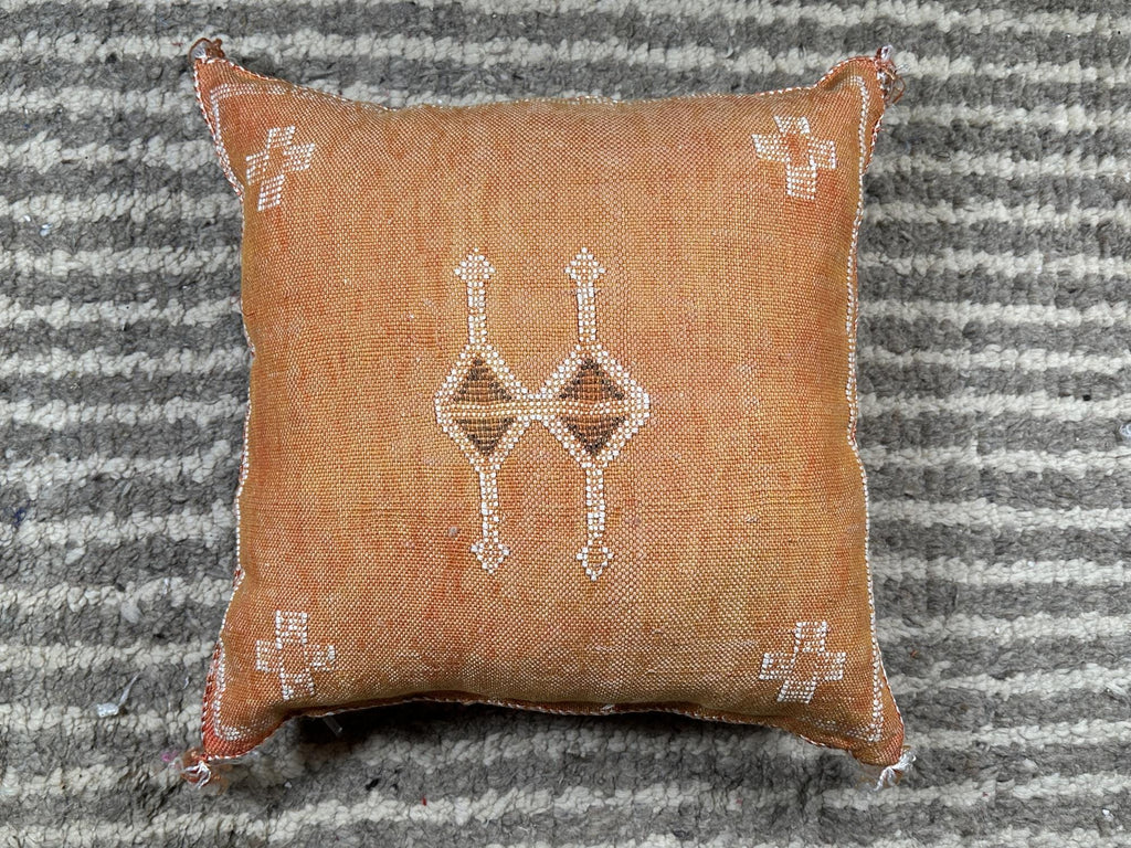 Boho Decorative Pillow Cover, Handmade Moroccan Cushion Case, Artisan Embroidered Pillowcase for Sofa Bed - product image 9