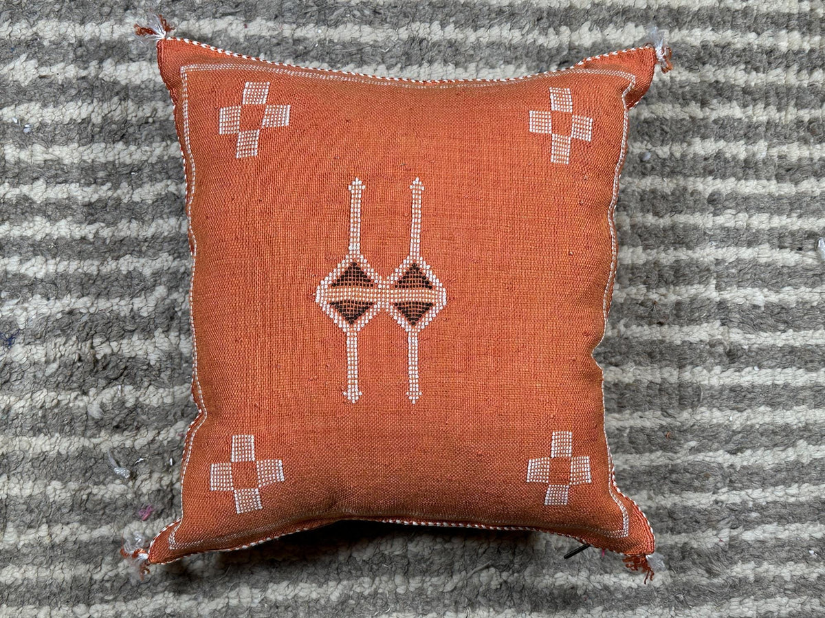 Boho Moroccan Pillowcase, Handmade Decorative Cushion Cover, Artisan Embroidered Pillow Cover for Cozy Ho - product image 8