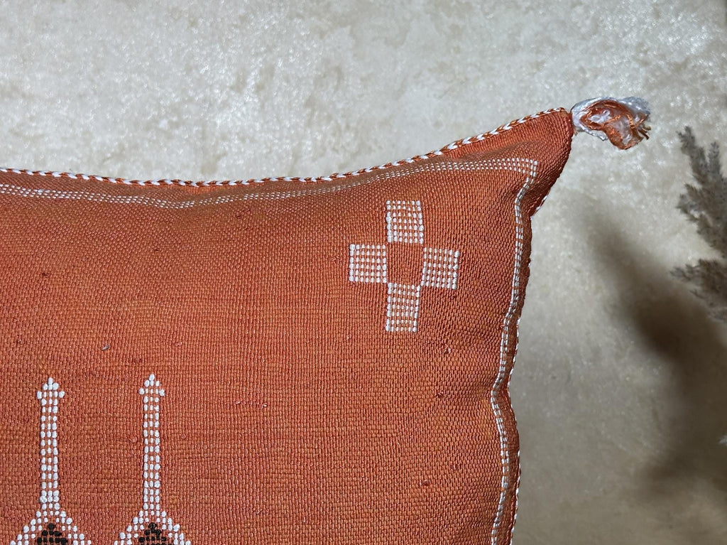 Boho Moroccan Pillowcase, Handmade Decorative Cushion Cover, Artisan Embroidered Pillow Cover for Cozy Ho - product image 4